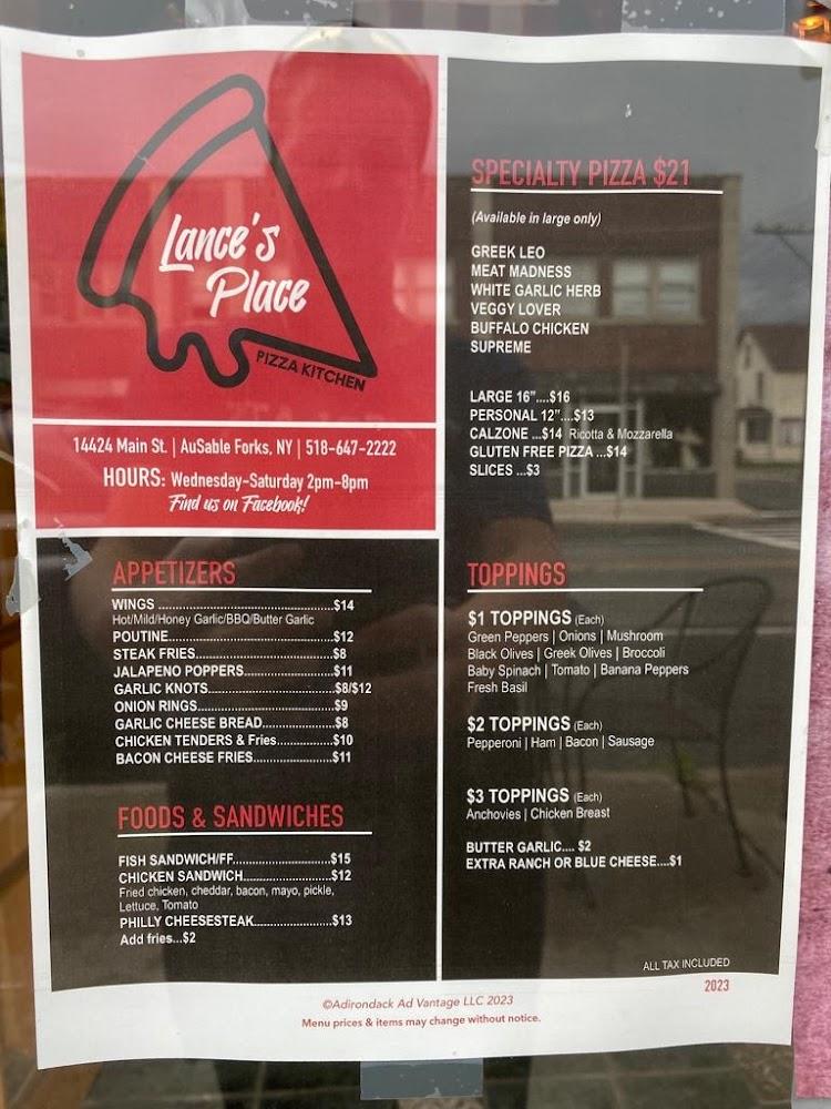Lance's Place Menu image 3